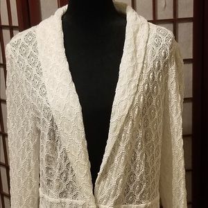 Ivory eyelet jacket-B137